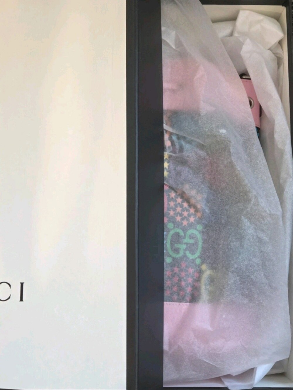 Gucci Psychedelic Multicolor Print Bucket Bag Pink with Drawstring (EUC) - Picture 16 of 16